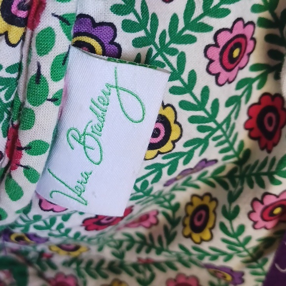 Vera Bradley Large Shoulder Bag / Tote In Viva La Vera Floral Pattern - Picture 13 of 17
